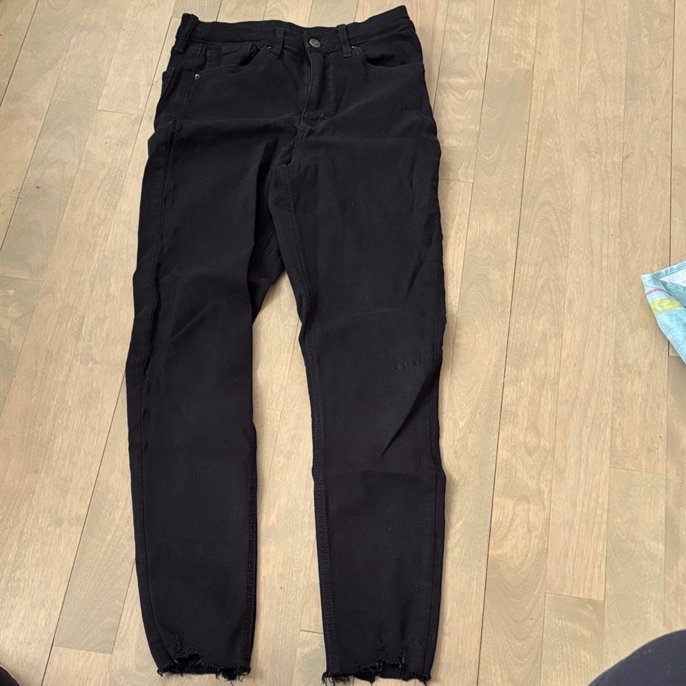 Moto TopShop Black High-Rise Skinny Jeans